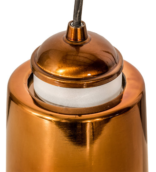 Meyda Lighting Cilindro 5" Transparent Copper Dedal Pendant Light