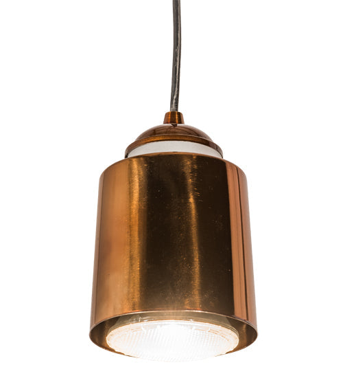 Meyda Lighting Cilindro 5" Transparent Copper Dedal Pendant Light
