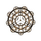 Meyda Lighting Cilindro 50" 18-Light Satin Clear Aloni Chandelier With Beige Natural Textrene Shade