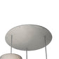 Meyda Lighting Cilindro 52" 18-Light Nickel Grand Textrene Cluster Pendant Light With Gray, Black & White Textrene Shade