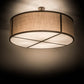 Meyda Lighting Cilindro 54" 6-Light Antique Copper Pendant Light With Oyster Textrene Shade