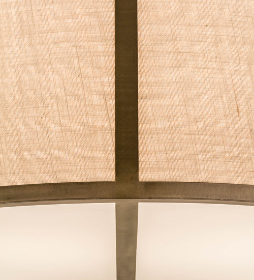 Meyda Lighting Cilindro 54" 6-Light Antique Copper Pendant Light With Oyster Textrene Shade