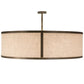 Meyda Lighting Cilindro 54" 6-Light Antique Copper Pendant Light With Oyster Textrene Shade