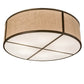 Meyda Lighting Cilindro 54" 6-Light Antique Copper Pendant Light With Oyster Textrene Shade