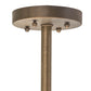 Meyda Lighting Cilindro 54" 6-Light Antique Copper Pendant Light With Oyster Textrene Shade
