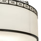 Meyda Lighting Cilindro 54" 8-Light Timeless Bronze Circle X Pendant Light With Eggshell Textrene & Statuario Idalight Shade