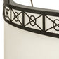 Meyda Lighting Cilindro 54" 8-Light Timeless Bronze Circle X Pendant Light With Eggshell Textrene & Statuario Idalight Shade