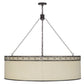 Meyda Lighting Cilindro 54" 8-Light Timeless Bronze Circle X Pendant Light With Natural Textrene And Statuario Idalight Shade
