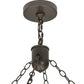 Meyda Lighting Cilindro 54" 8-Light Timeless Bronze Circle X Pendant Light With Natural Textrene And Statuario Idalight Shade