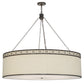Meyda Lighting Cilindro 54" 8-Light Timeless Bronze Circle X Pendant Light With Natural Textrene And Statuario Idalight Shade