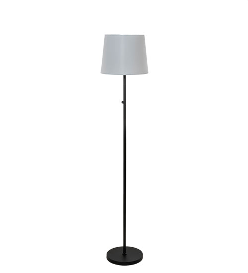 Meyda Lighting Cilindro 59" Matte Black Floor Lamp With Off White Textrene Shade