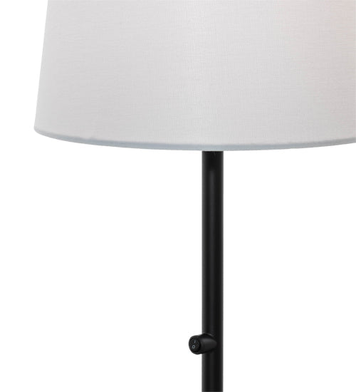 Meyda Lighting Cilindro 59" Matte Black Floor Lamp With Off White Textrene Shade