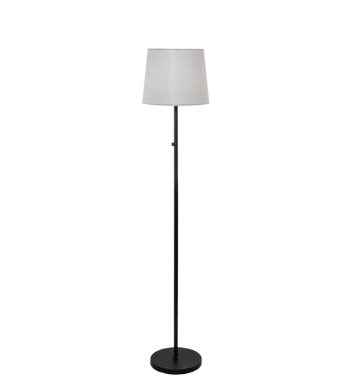 Meyda Lighting Cilindro 59" Matte Black Floor Lamp With Off White Textrene Shade