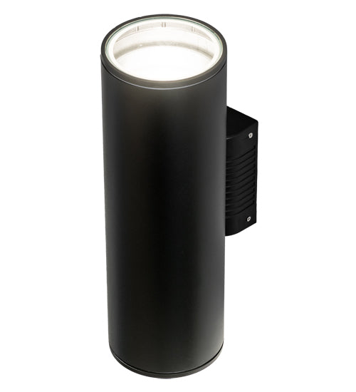 Meyda Lighting Cilindro 6" 2-Light Black Textured Hayden Wall Sconce