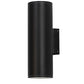 Meyda Lighting Cilindro 6" 2-Light Black Textured Hayden Wall Sconce