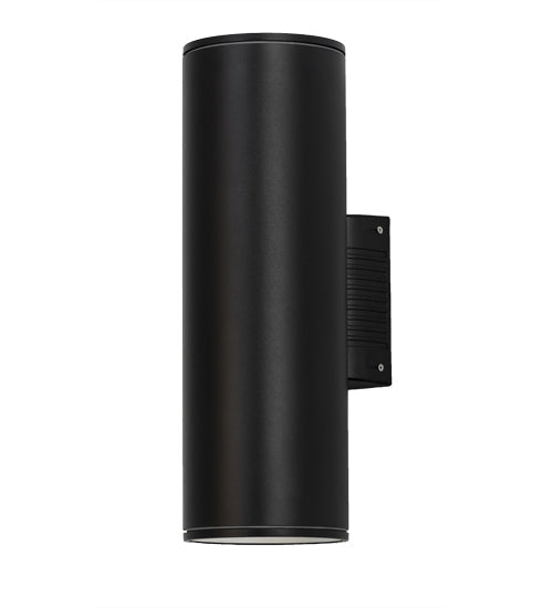 Meyda Lighting Cilindro 6" 2-Light Black Textured Hayden Wall Sconce