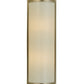 Meyda Lighting Cilindro 6" 2-Light Brushed Nickel Wall Sconce With White Art Shade Glass