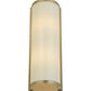 Meyda Lighting Cilindro 6" 2-Light Brushed Nickel Wall Sconce With White Art Shade Glass