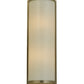 Meyda Lighting Cilindro 6" 2-Light Brushed Nickel Wall Sconce With White Art Shade Glass