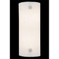 Meyda Lighting Cilindro 6" 2-Light White Wall Sconce With Frosted Shade Glass