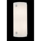 Meyda Lighting Cilindro 6" 2-Light White Wall Sconce With Frosted Shade Glass