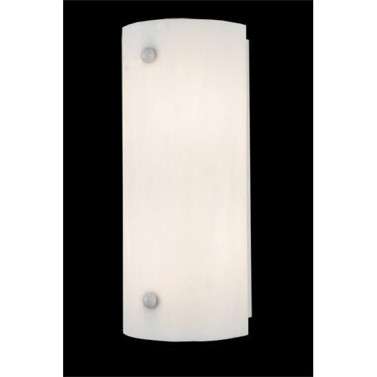 Meyda Lighting Cilindro 6" 2-Light White Wall Sconce With Frosted Shade Glass
