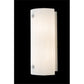 Meyda Lighting Cilindro 6" 2-Light White Wall Sconce With Frosted Shade Glass