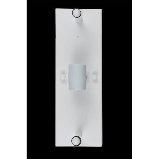 Meyda Lighting Cilindro 6" 2-Light White Wall Sconce With Frosted Shade Glass