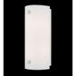 Meyda Lighting Cilindro 6" 2-Light White Wall Sconce With Frosted Shade Glass