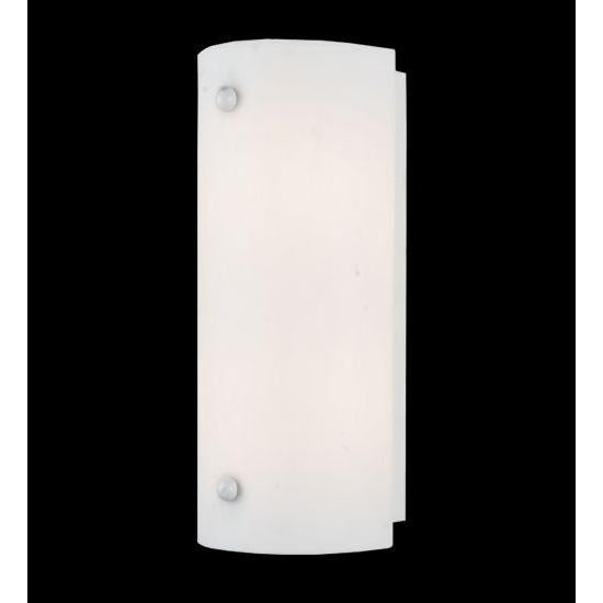Meyda Lighting Cilindro 6" 2-Light White Wall Sconce With Frosted Shade Glass