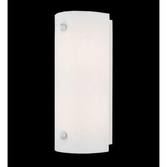 Meyda Lighting Cilindro 6" 2-Light White Wall Sconce With Frosted Shade Glass