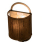 Meyda Lighting Cilindro 6" Antique Copper Alta Wall Sconce With Cocoa Textrene Shade