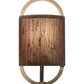 Meyda Lighting Cilindro 6" Antique Copper Alta Wall Sconce With Cocoa Textrene Shade