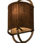 Meyda Lighting Cilindro 6" Antique Copper Alta Wall Sconce With Cocoa Textrene Shade
