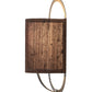 Meyda Lighting Cilindro 6" Antique Copper Alta Wall Sconce With Cocoa Textrene Shade