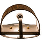 Meyda Lighting Cilindro 6" Antique Copper Alta Wall Sconce With Cocoa Textrene Shade