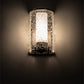 Meyda Lighting Cilindro 6" Chrome Lange Wall Sconce With Rainstone And Statuario Idalight Shade