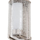 Meyda Lighting Cilindro 6" Chrome Lange Wall Sconce With Rainstone And Statuario Idalight Shade