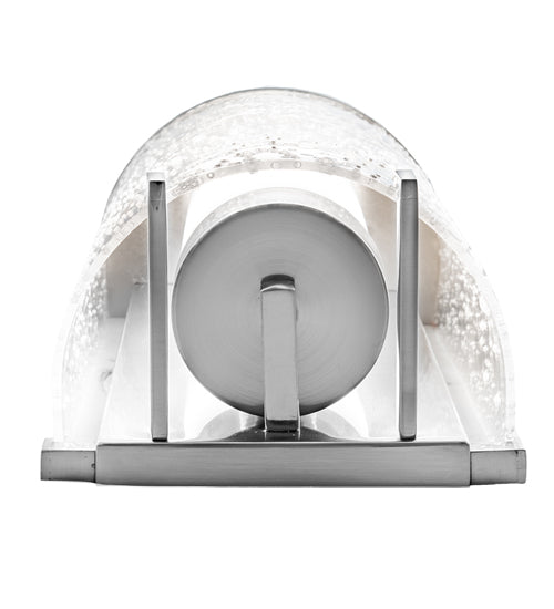 Meyda Lighting Cilindro 6" Chrome Lange Wall Sconce With Rainstone And Statuario Idalight Shade