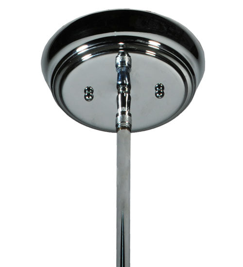 Meyda Lighting Cilindro 6" Chrome Mini Pendant Light With Clear and White Shade Glass