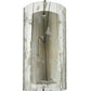 Meyda Lighting Cilindro 6" Nickel Branches Mini Pendant Light With Clear and White Fractures Shade Glass