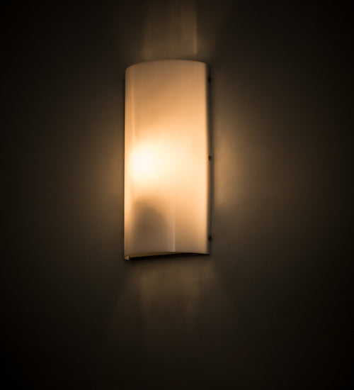 Meyda Lighting Cilindro 6" Nickel Wall Sconce With White Statuario Idalight Shade Glass