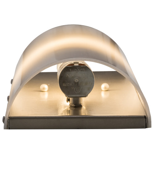 Meyda Lighting Cilindro 6" Nickel Wall Sconce With White Statuario Idalight Shade Glass