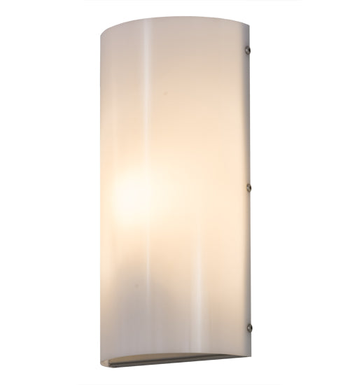 Meyda Lighting Cilindro 6" Nickel Wall Sconce With White Statuario Idalight Shade Glass