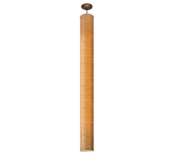Meyda Lighting Cilindro 6" Oil Rubbed Bronze Burlap Pendant Light With Bronze Shade