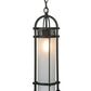 Meyda Lighting Cilindro 6" Oil Rubbed Bronze Mini Pendant Light With Whitestone Idalight Shade Glass