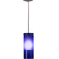 Meyda Lighting Cilindro 6" Sparkle Silver Play Mini Pendant Light With Frosted Blue Idalight Shade Glass