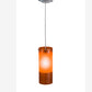 Meyda Lighting Cilindro 6" Sparkle Silver Play Mini Pendant Light With Frosted Orange Idalight Shade Glass