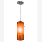 Meyda Lighting Cilindro 6" Sparkle Silver Play Mini Pendant Light With Frosted Orange Idalight Shade Glass