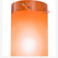 Meyda Lighting Cilindro 6" Sparkle Silver Play Mini Pendant Light With Frosted Orange Idalight Shade Glass